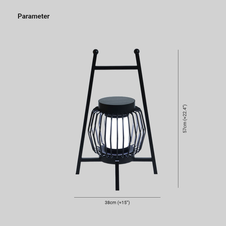 Ray Lampadaire Lanterne Moderne, Métal, Noir, Allée - Neutralighting