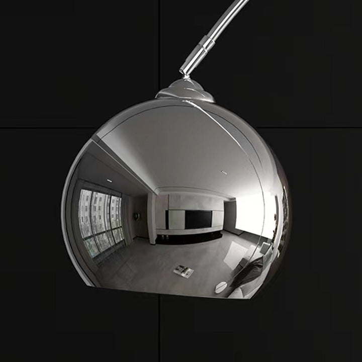 Mira Design Lampadaire Canne à Pêche Simple Argent Métal/Verre Chrome Salon Grande - Neutralighting
