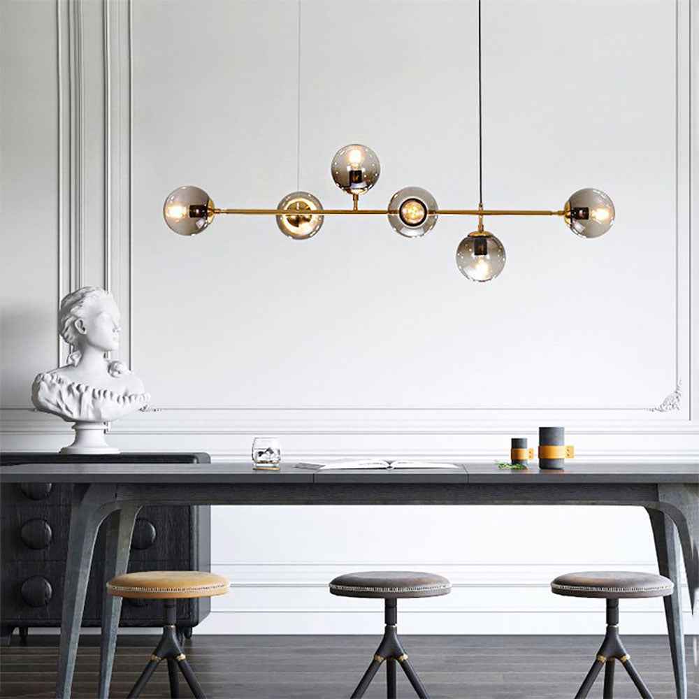 Valentina Moderne LED Suspension Globe Métal Verre Salon Cuisine - Neutralighting