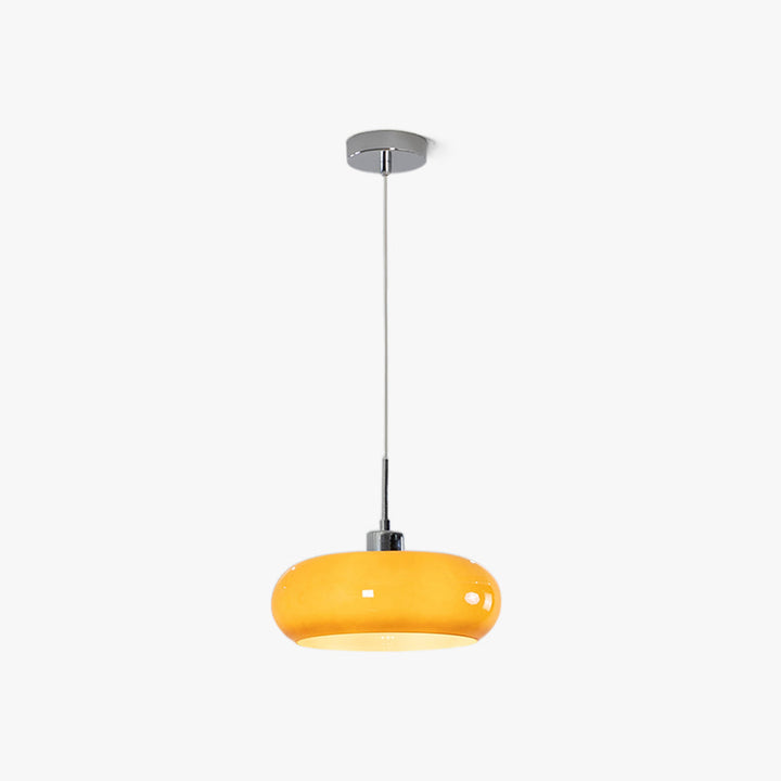 Charlotte Suspension Dôme Moderne Verre. Blanc/Orange. Salle de Bain - Neutralighting