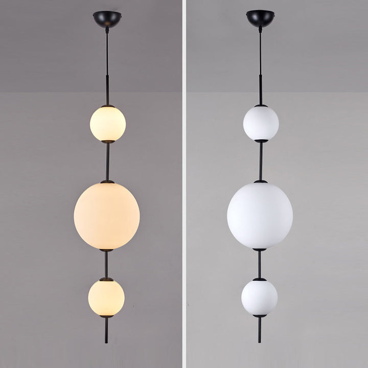 Valentina Luminaires Suspensions Bulle Moderne Simple Métal/Verre Noir Salon/Chambre à Coucher - Neutralighting