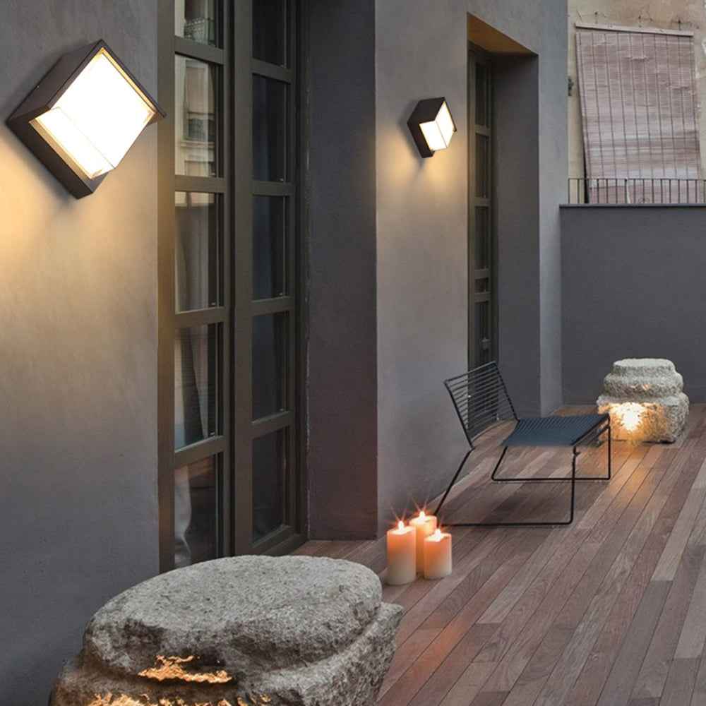 Ray Moderne LED Applique Murale Noir Métal/Acrylique Extérieur - Neutralighting