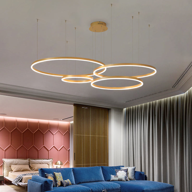 Remi Suspension Anneau Moderne Métal Noir/Doré/Café Salon - Neutralighting