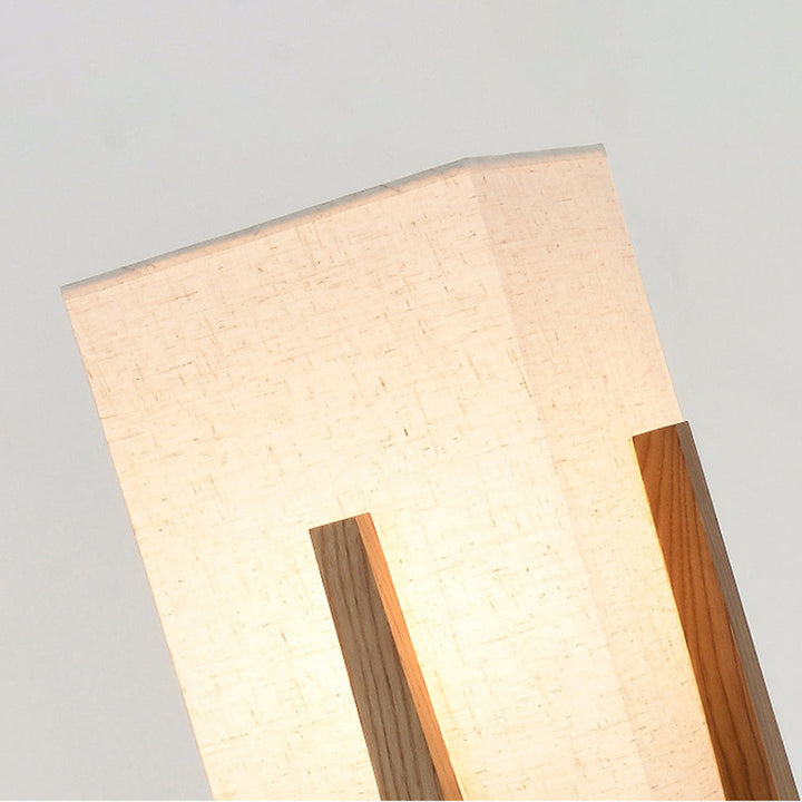 Muto Lampadaire Rectangulaire Naturel, Tissu, Bois, Salon/Bureau - Neutralighting