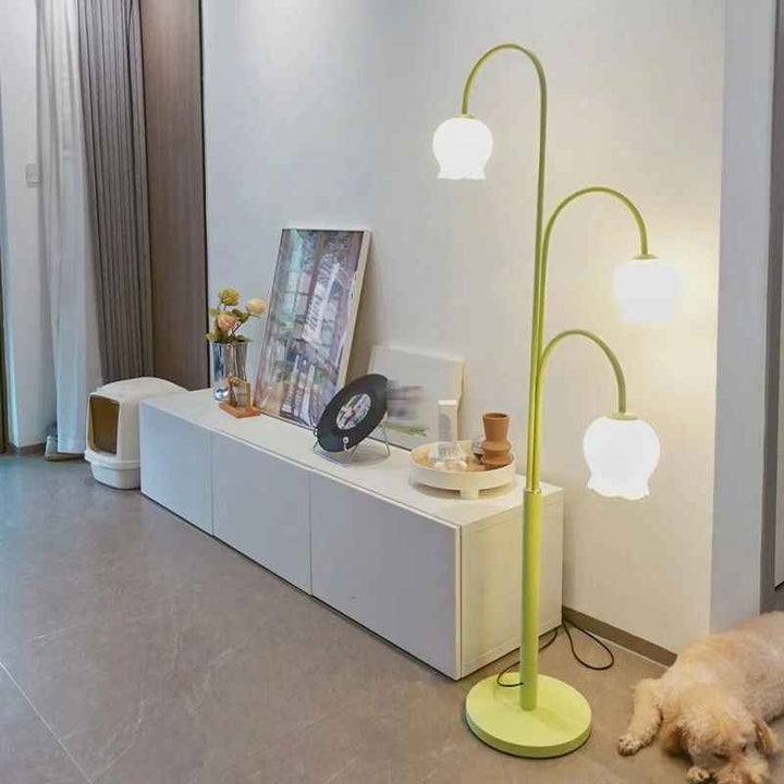 Lampadaire Arisha en Verre – Ambiance Chaleureuse