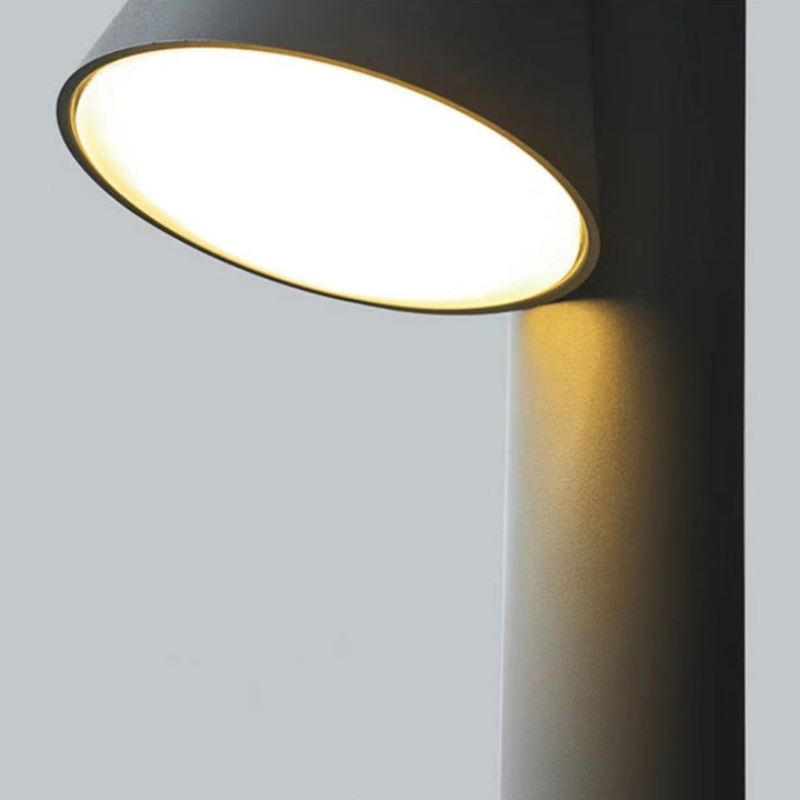 Ray Borne Extérieure Cylindre Moderne, Métal/Acrylique, Noir, Allée - Neutralighting