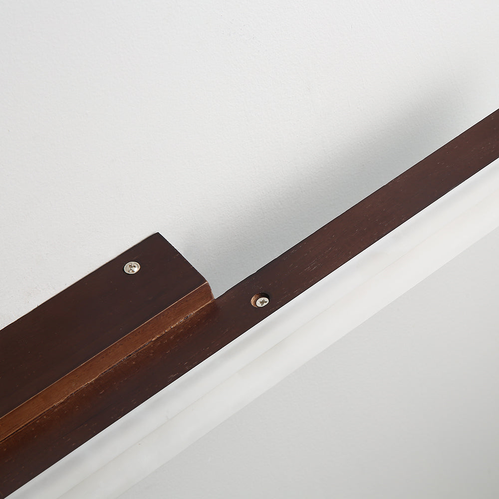 Quinl Applique Murale Miroir Linéaire Minimaliste. Bois. Noyer. Salon - Neutralighting