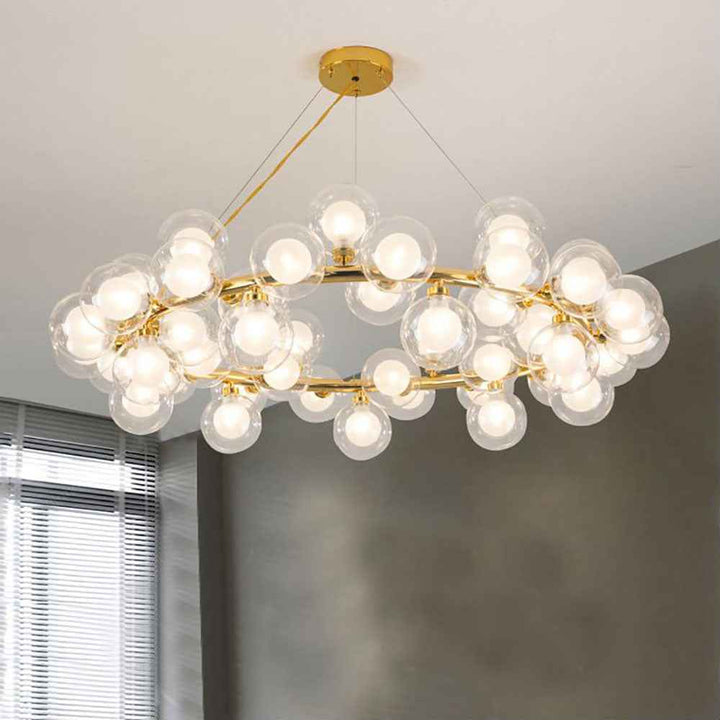 Valentina Luminaires Suspensions Design LED Art Deco Métal Verre Or Chambre à Coucher/Salon - Neutralighting