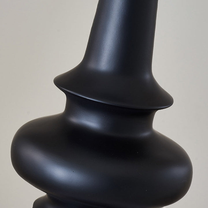 Mira Design Intérieur Lampadaire Colonne Vintage Résine/Verre Noir Salon/Chambre - Neutralighting
