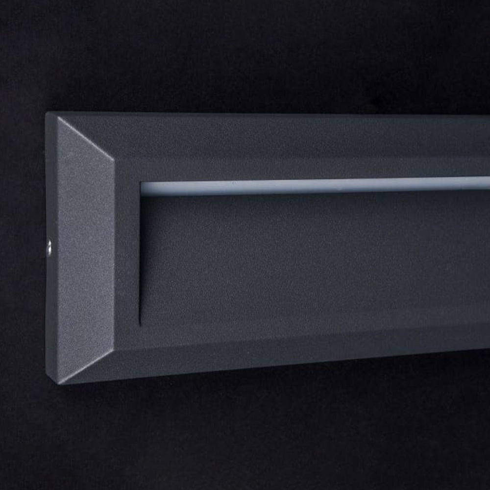 Ray Éclairage Escalier Extérieur Rectangulaire Simple, Métal, Noir, Cour - Neutralighting