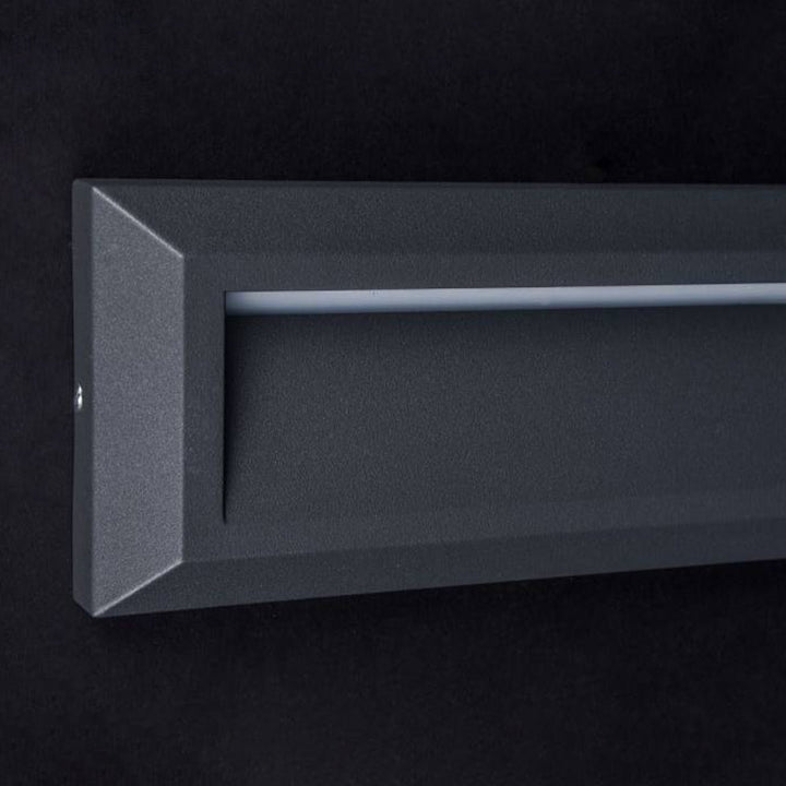 Ray Éclairage Escalier Extérieur Rectangulaire Simple, Métal, Noir, Cour - Neutralighting