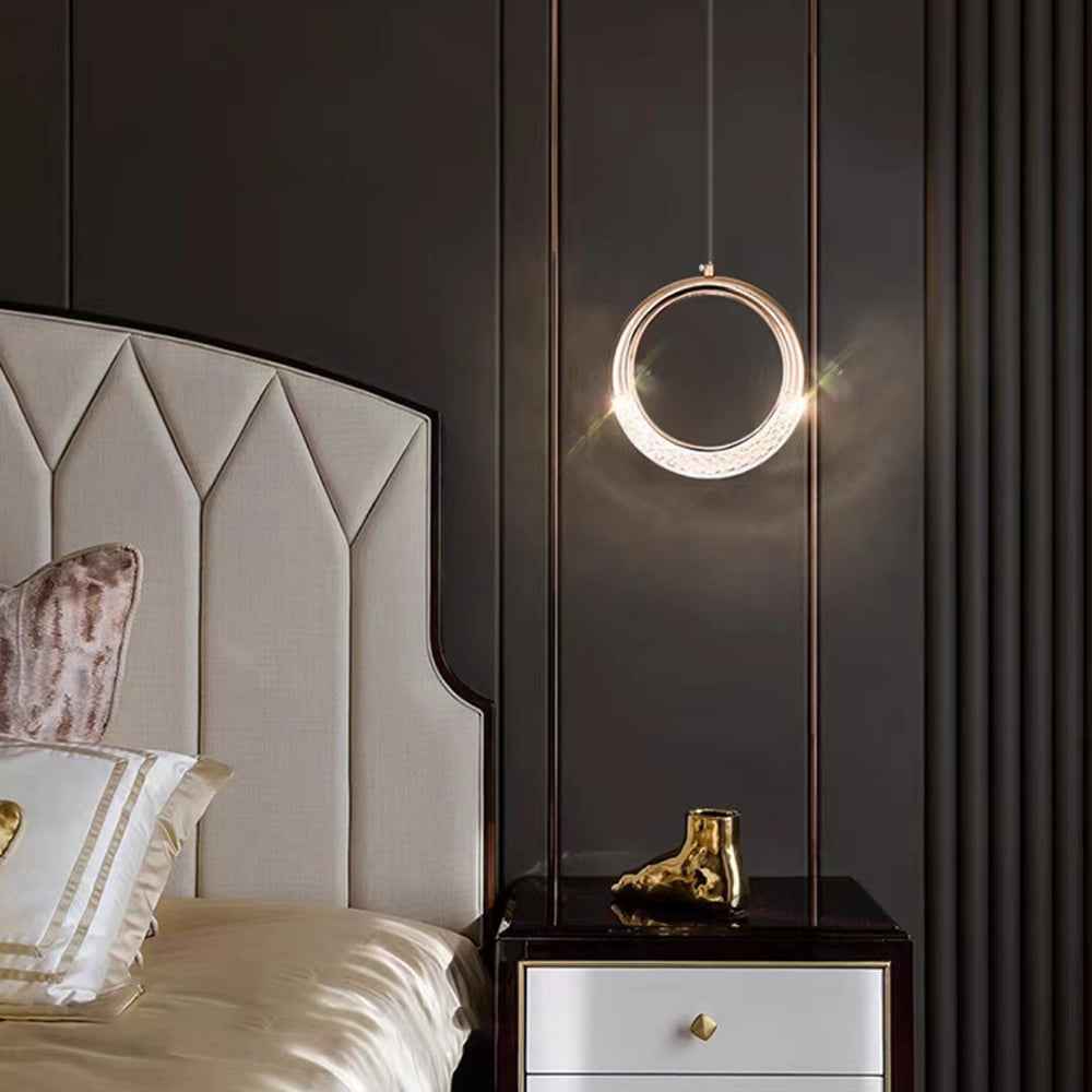 Kristy Luminaires Suspensions Arc Deco Moderne Simple Métal/Acrylique Doré Salon - Neutralighting