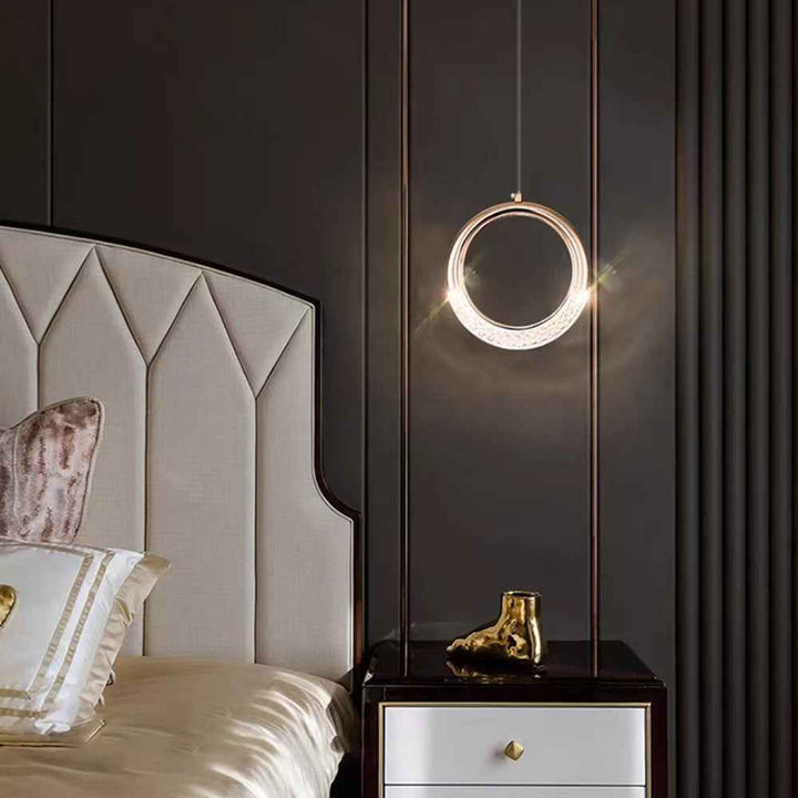 Kristy Luminaires Suspensions Arc Deco Moderne Simple Métal/Acrylique Doré Salon - Neutralighting