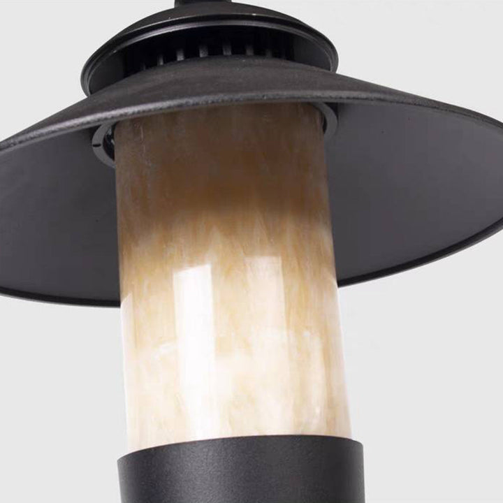 Arisha Extérieure Chapeau Minimaliste, Métal/Marbre, Noir, Extérieur - Neutralighting