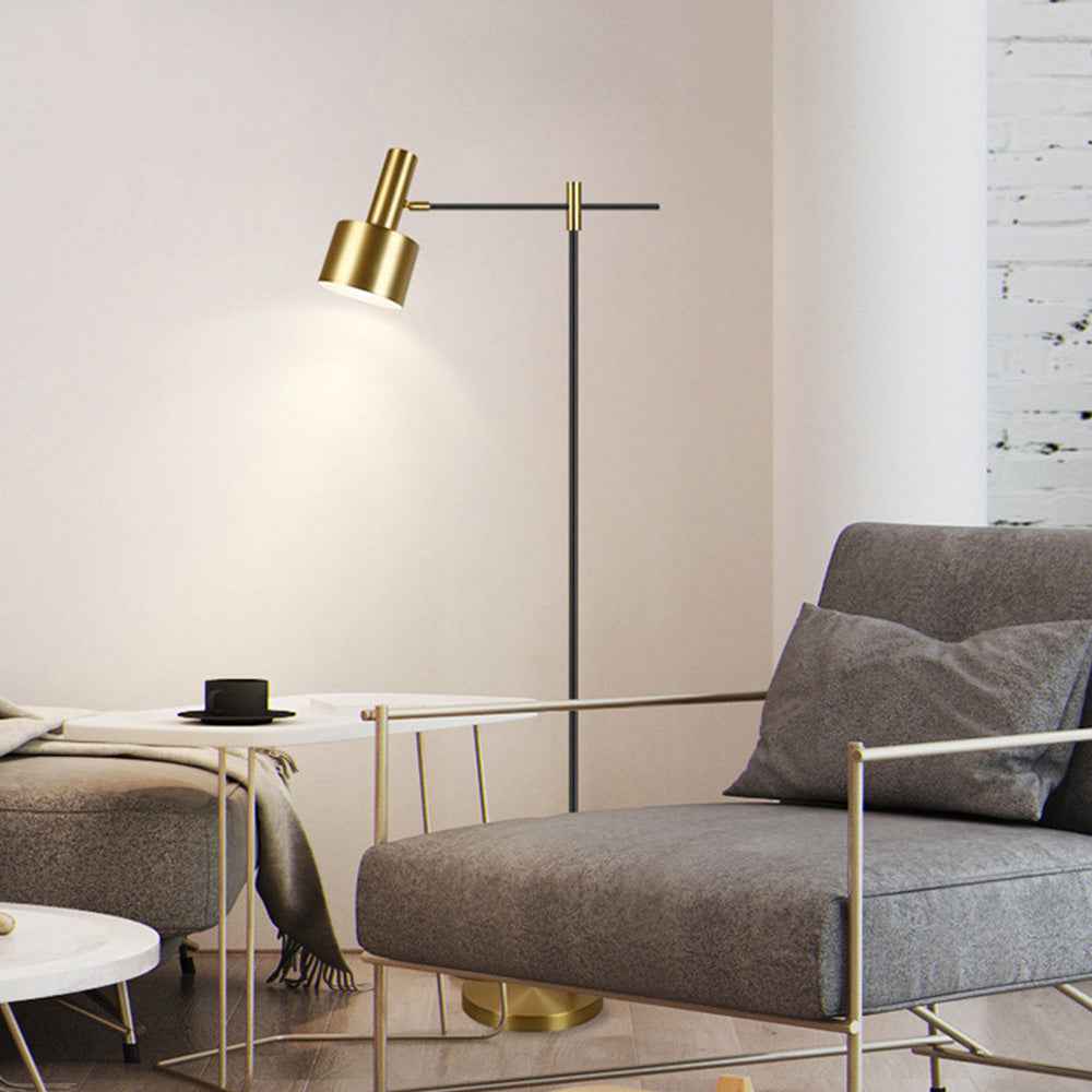 Arisha Design Lampadaire Linéaire Simple Métal Or/Noir Salon/Bureau - Neutralighting