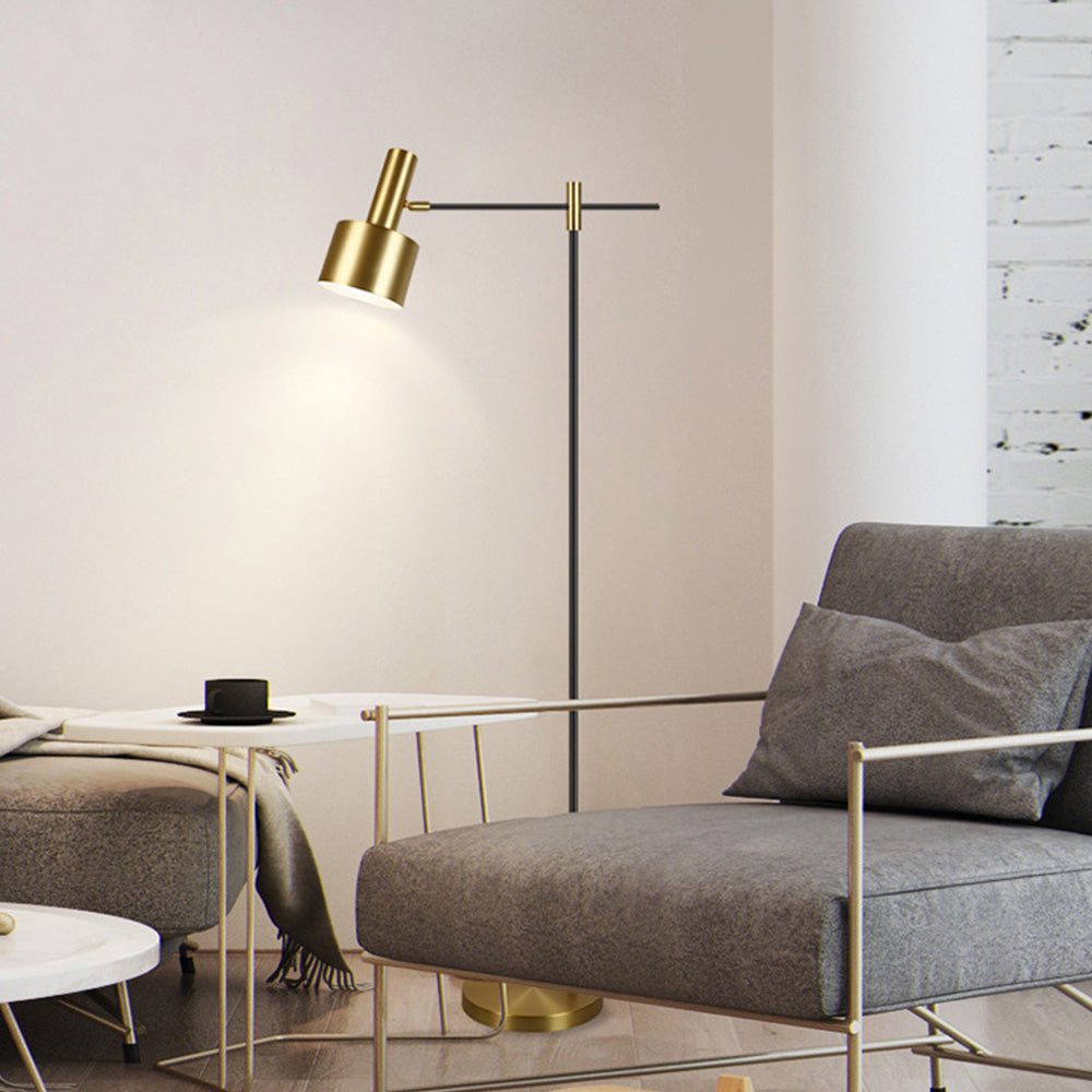 Arisha Design Lampadaire Linéaire Simple Métal Or/Noir Salon/Bureau - Neutralighting