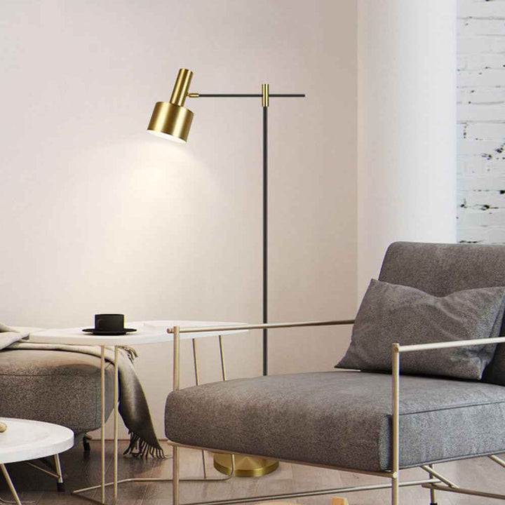 Arisha Design Lampadaire Linéaire Simple Métal Or/Noir Salon/Bureau - Neutralighting