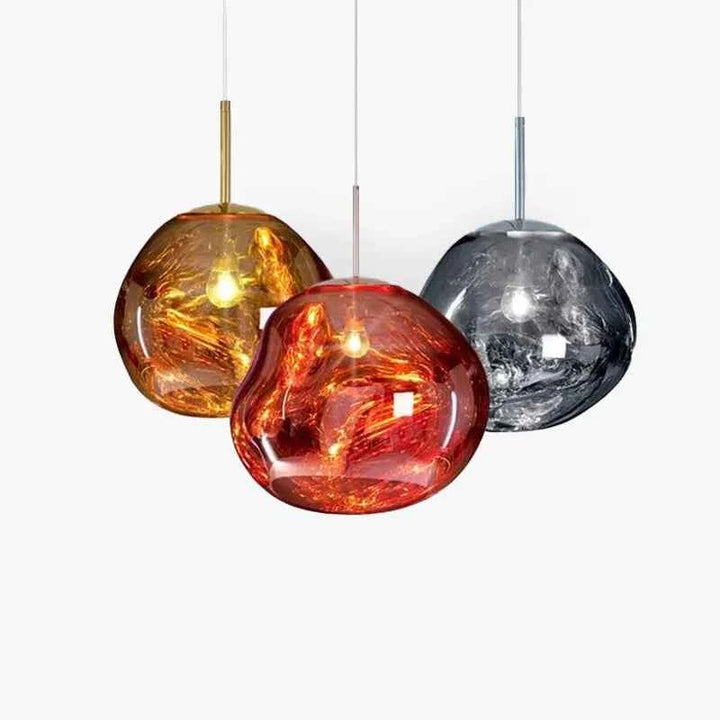 Milo Suspension Moderne en Verre Coloré Irregulier - Neutralighting