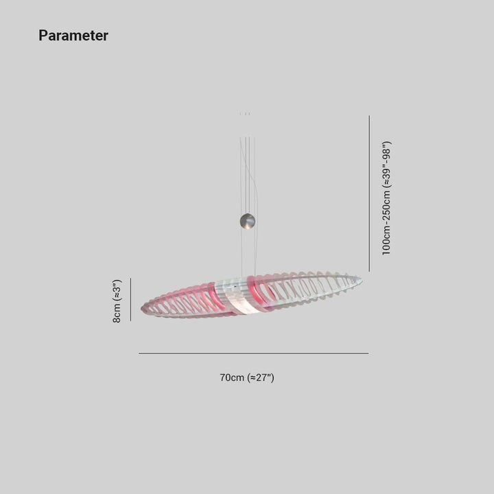 Arisha Suspension Feuille Contemporaine, Acier Inoxydable/Acrylique, Chambre - Neutralighting