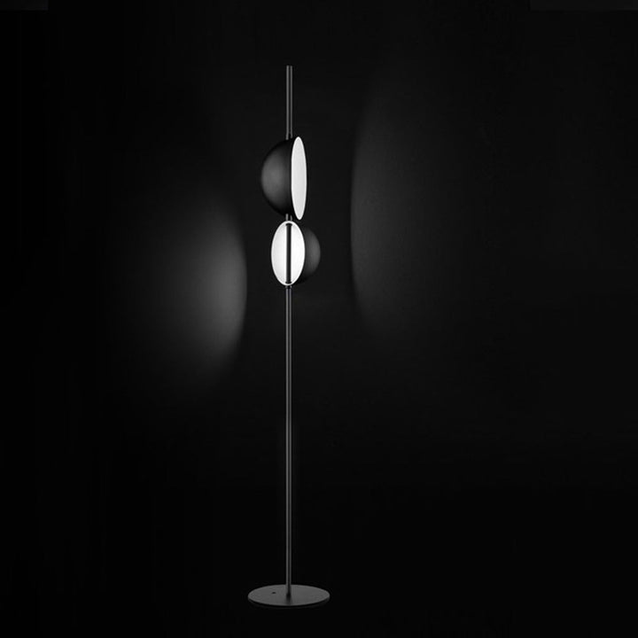 Mira Design Lampadaire Rond Moderne Métal Noir/Or Bureau/Chambre - Neutralighting