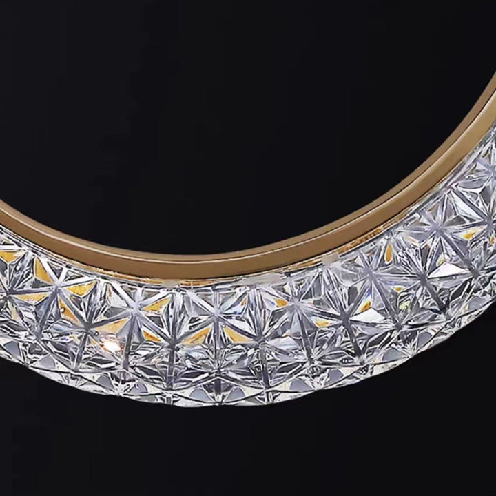 Kristy Luminaires Suspensions Arc Deco Moderne Simple Métal/Acrylique Doré Salon - Neutralighting