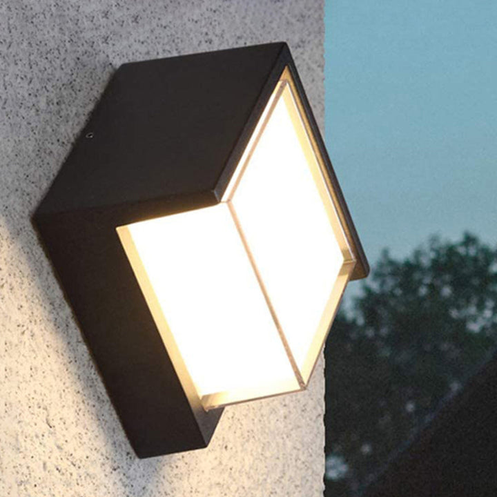 Ray Moderne LED Applique Murale Noir Métal/Acrylique Extérieur - Neutralighting