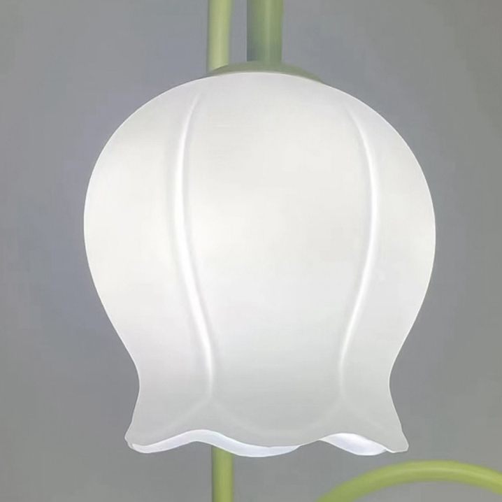 Arisha Lampadaire Fleur/Multi Art Deco, Métal/Verre, Blanc, Salon - Neutralighting