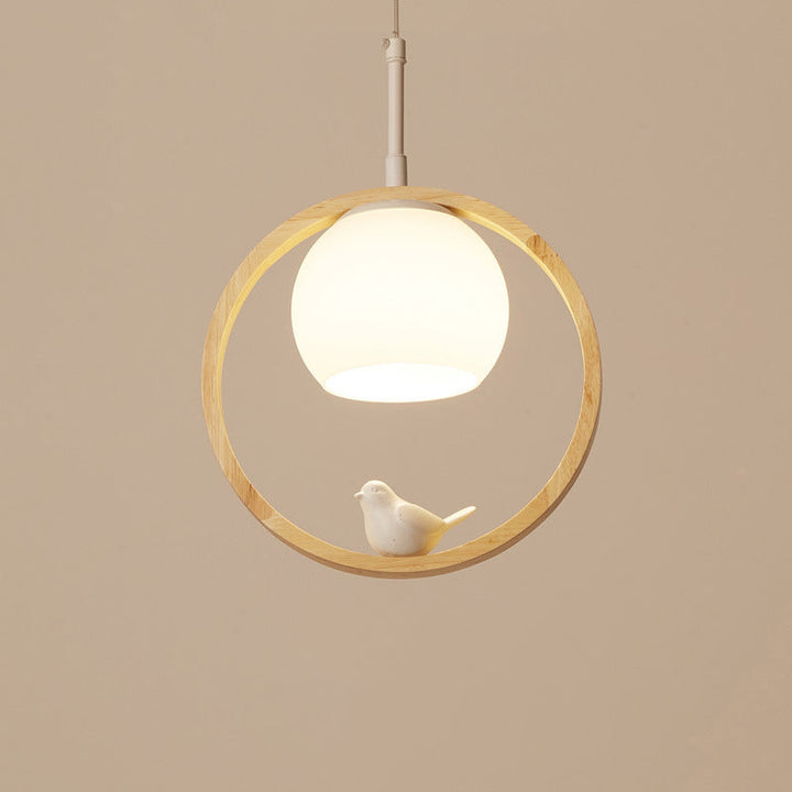 Alixor Suspension Rond Nordique. Bois/Métal. Bois. Chambre - Neutralighting