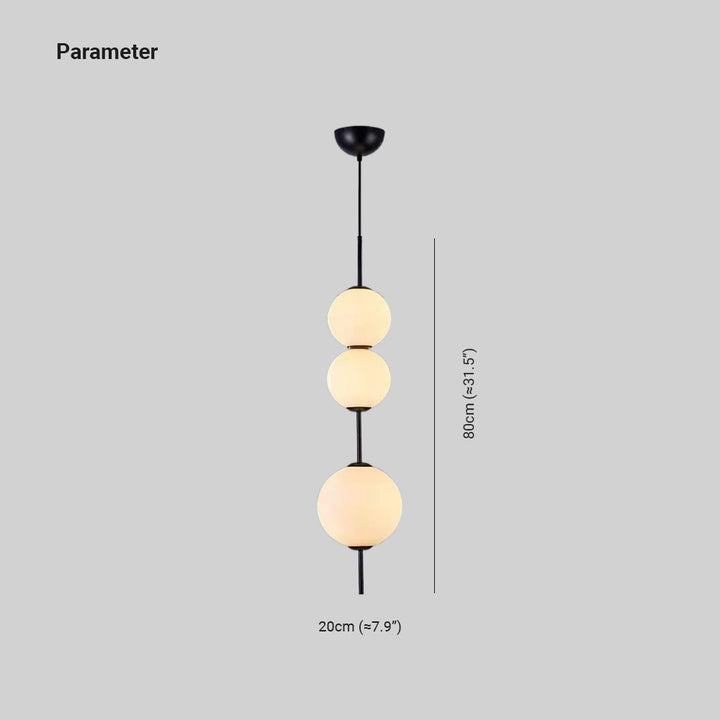 Valentina Luminaires Suspensions Bulle Moderne Simple Métal/Verre Noir Salon/Chambre à Coucher - Neutralighting