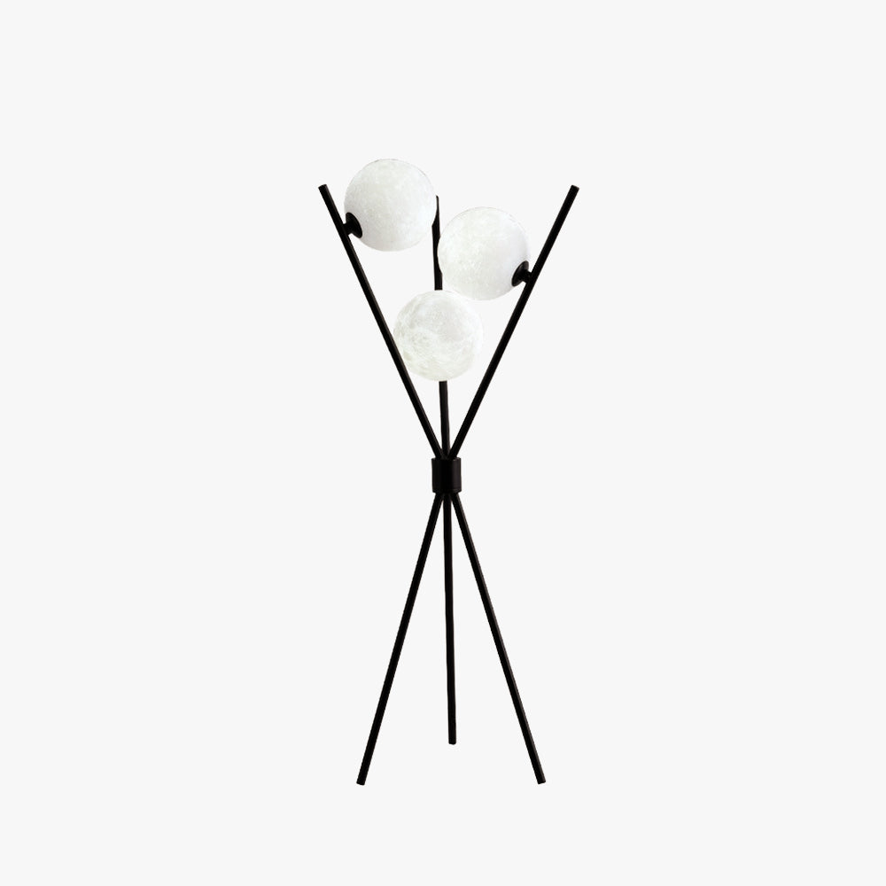 Valentina Design Lampadaire/Lampe de Table Tripode Moderne Métal/Acrylique Blanc/Noir Salon - Neutralighting