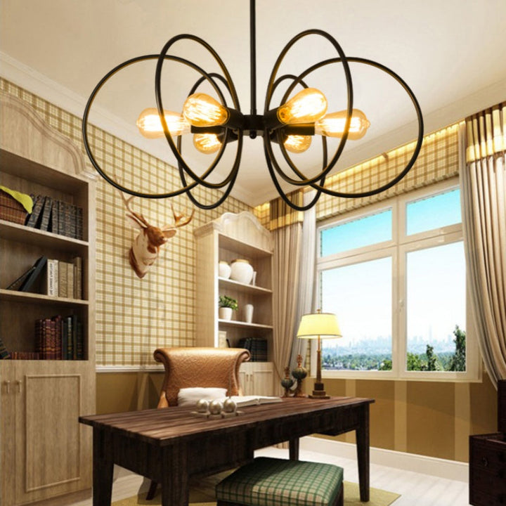 Silva Industriel LED Suspension Noir Métal Salon/Chambre À Coucher - Neutralighting