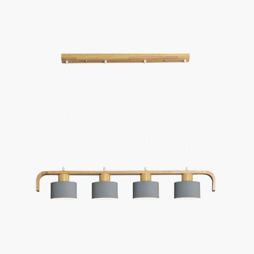 Valentina Moderne Luminaires Suspensions Cylindre Nordique Bambou Blanc/Vert/Gris Chambre à Coucher - Neutralighting