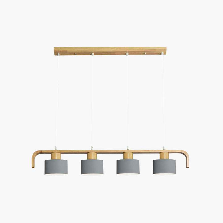 Valentina Moderne Luminaires Suspensions Cylindre Nordique Bambou Blanc/Vert/Gris Chambre à Coucher - Neutralighting