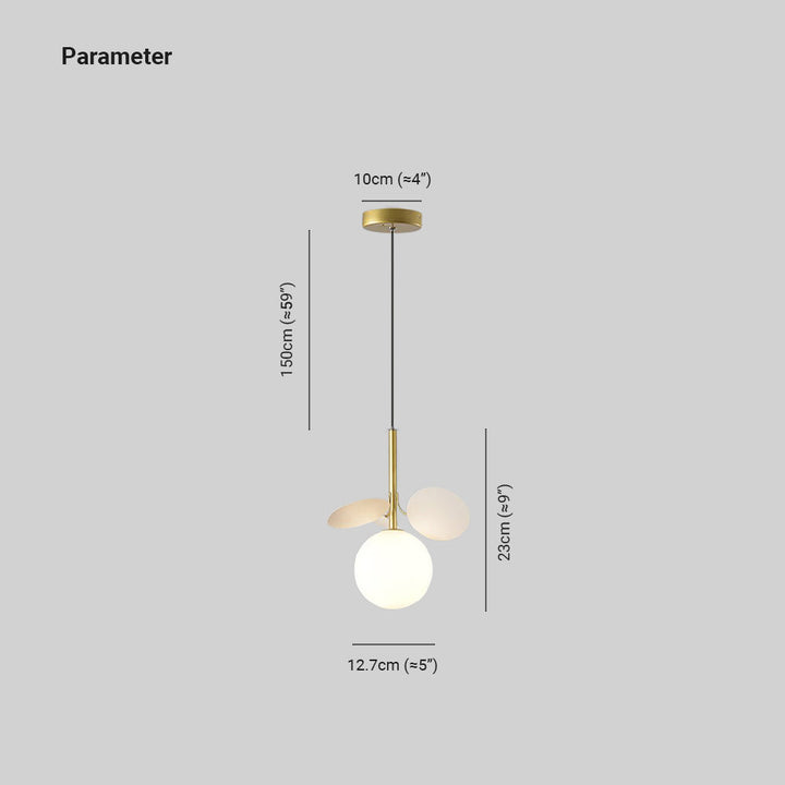 Arisha Luminaires Suspensions Globe Moderne Design Métal Verre Multicolore/Blanc Salon/Chambre d&