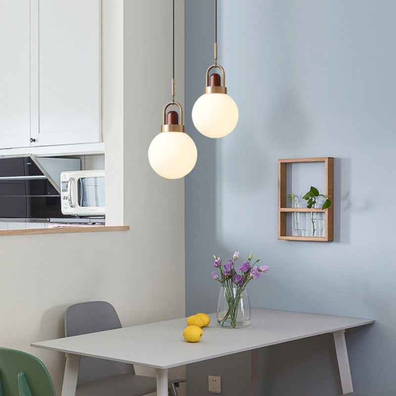 Valentina Moderne LED Suspension Métal Bois Verre Salle à Manger Chambre à Coucher - Neutralighting