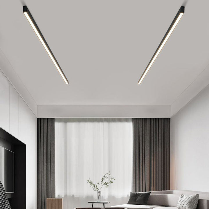 Solin Plafonnier Linéaire Moderne Noir Salon - Neutralighting
