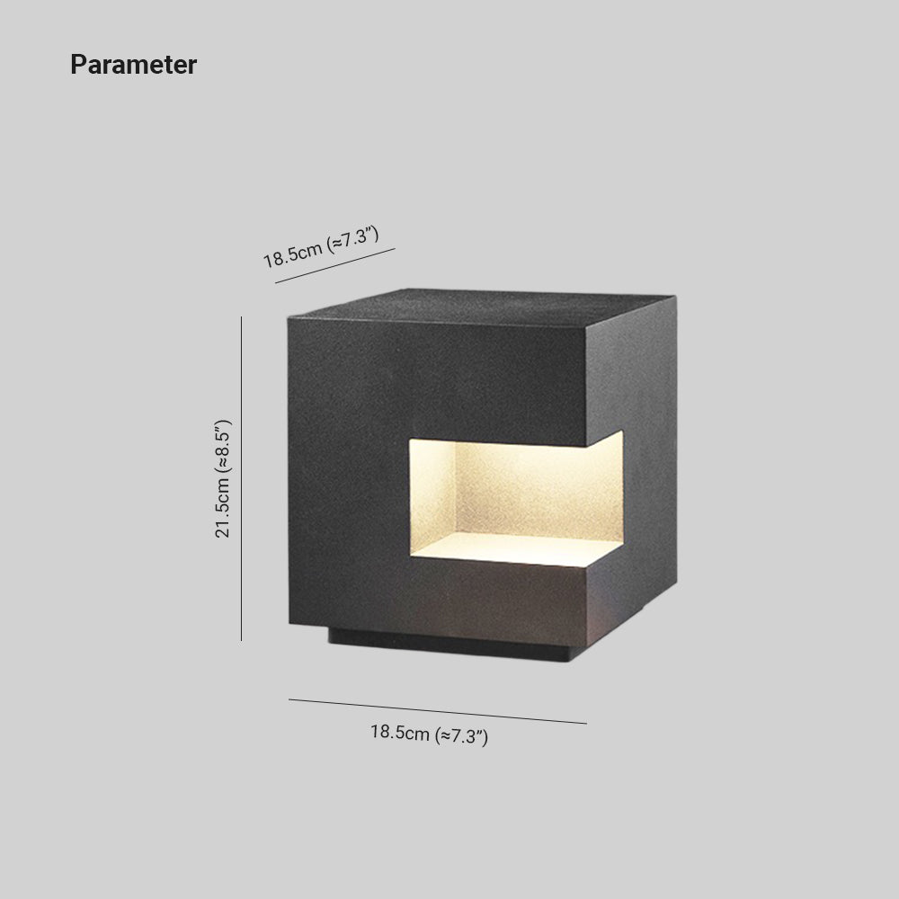 Ray Lampadaire Cube Moderne, Métal, Noir, Allée - Neutralighting