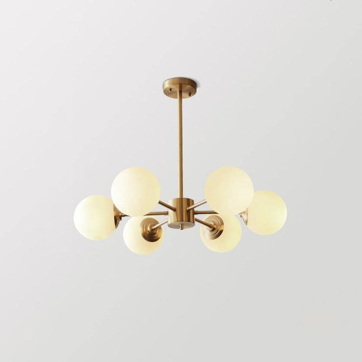 Lustra Chandelier en Laiton Verre Opale - Neutralighting