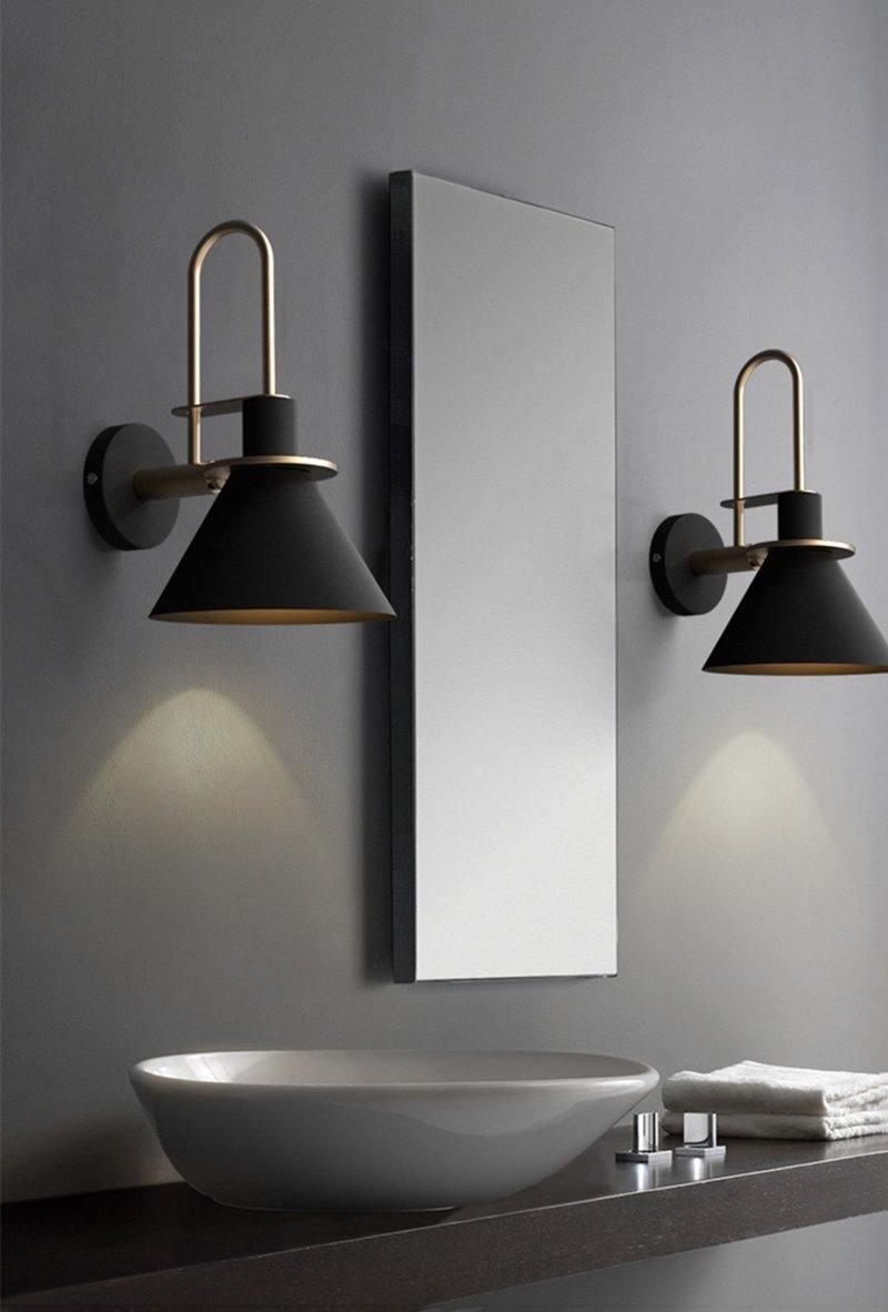 Lustra Lampe Murale Noire et Dorée Minimaliste - Neutralighting