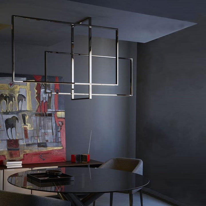 Lustra Chandelier Mondrian en Verre et Laiton Moderne - Neutralighting