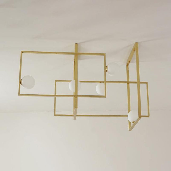 Lustra Chandelier Mondrian en Verre et Laiton Moderne - Neutralighting