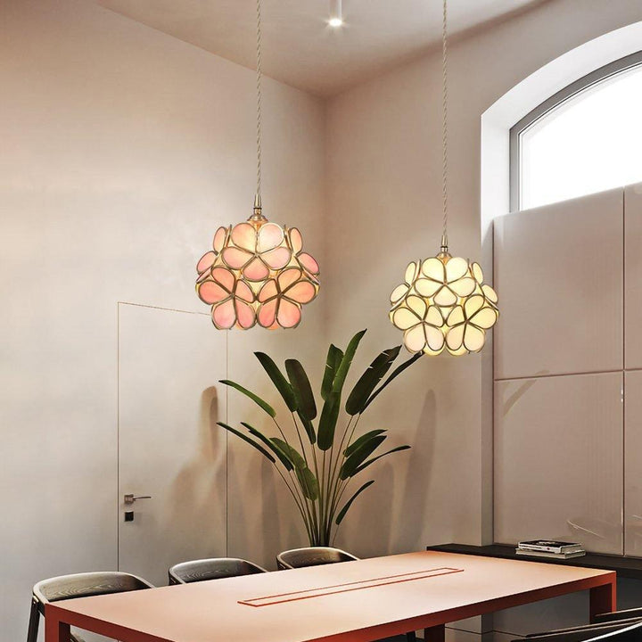 Lustra Suspension en Verre en Forme de Pétale pour Cuisine - Neutralighting