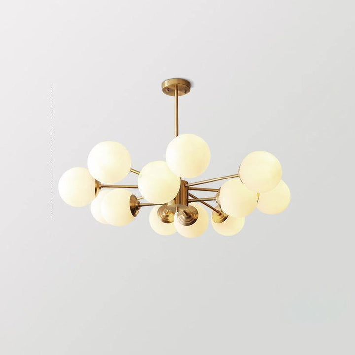 Lustra Chandelier en Laiton Verre Opale - Neutralighting