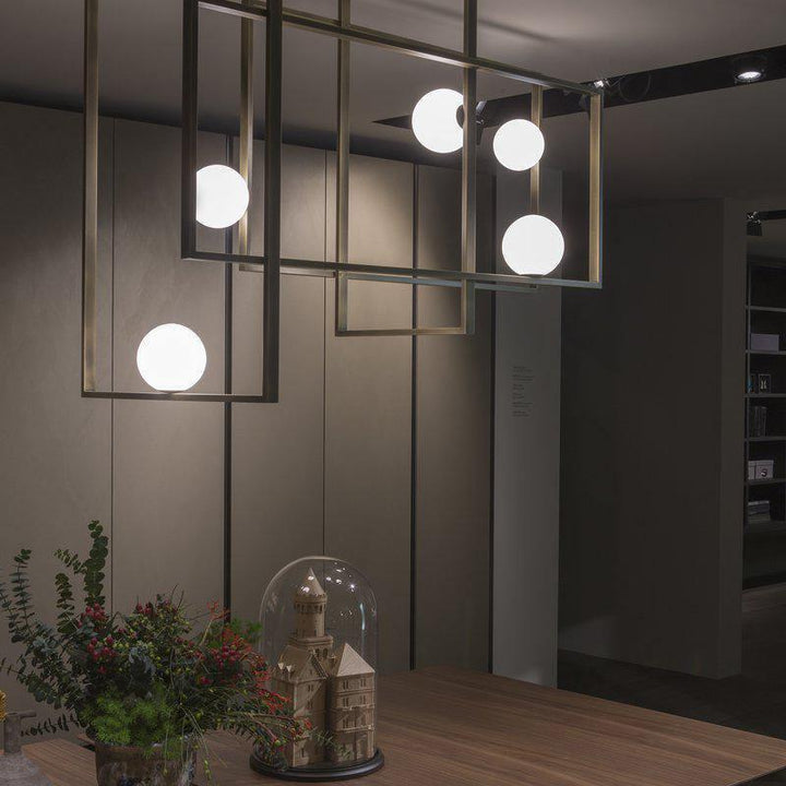 Lustra Chandelier Mondrian en Verre et Laiton Moderne - Neutralighting