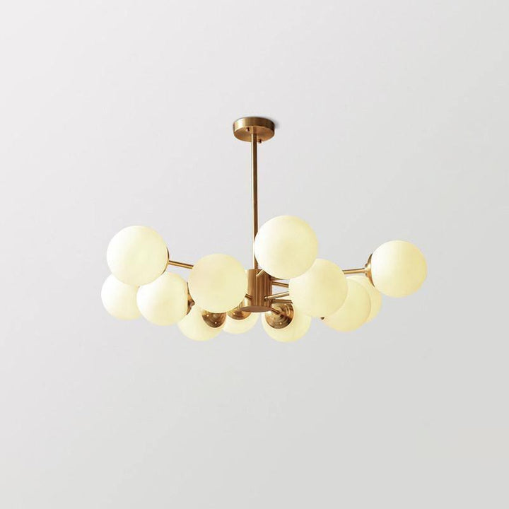 Lustra Chandelier en Laiton Verre Opale - Neutralighting