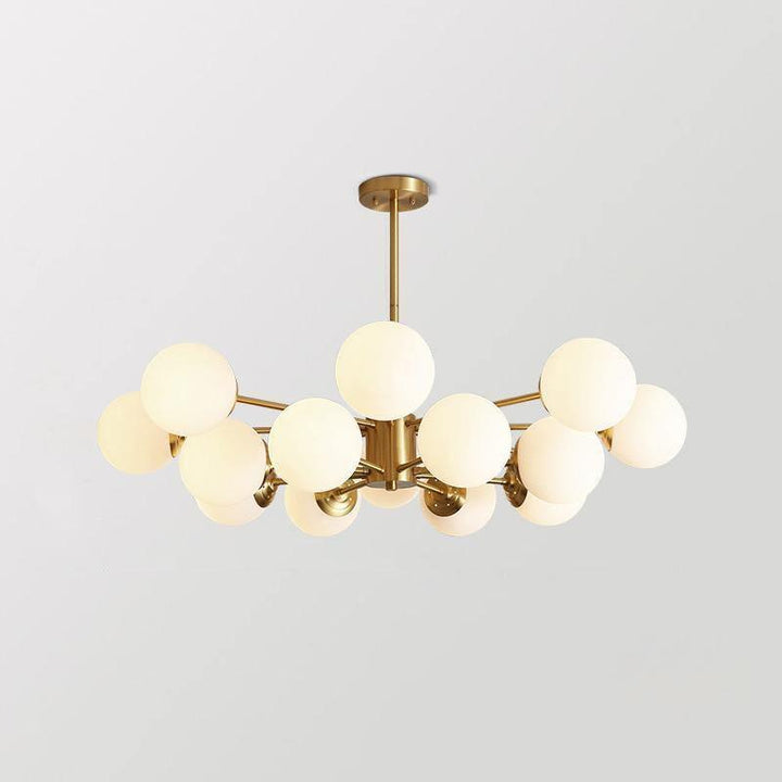 Lustra Chandelier en Laiton Verre Opale - Neutralighting