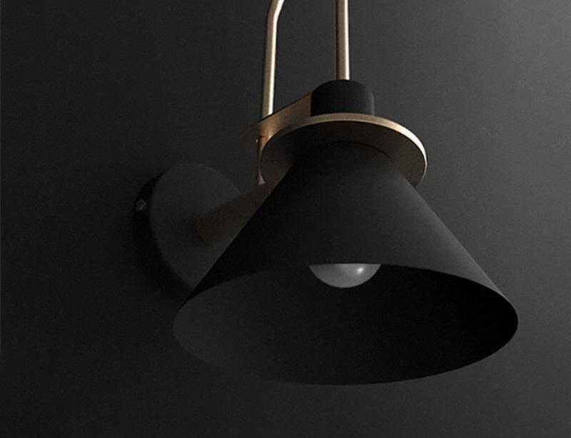 Lustra Lampe Murale Noire et Dorée Minimaliste - Neutralighting