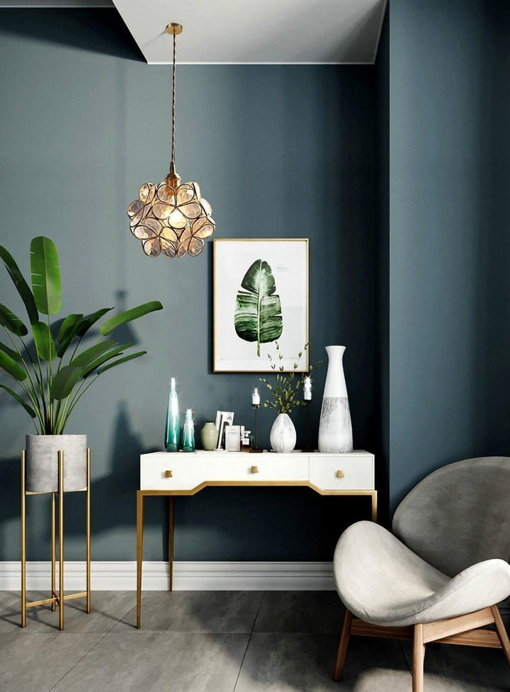 Lustra Suspension en Verre en Forme de Pétale pour Cuisine - Neutralighting