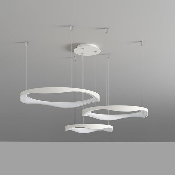 Arisha Suspension Ronde Moderne, Métal/Acrylique, Noir/Blanc, Salle de Séjour/Salle à Manger - Neutralighting
