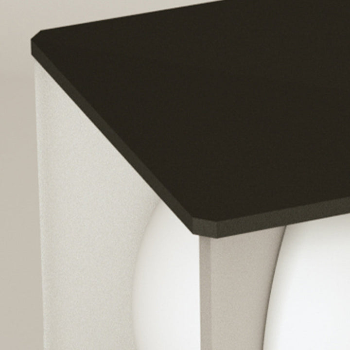 Aria Lampe de Poteau Lune Moderne, Métal/Acrylique, Noir, Cour - Neutralighting